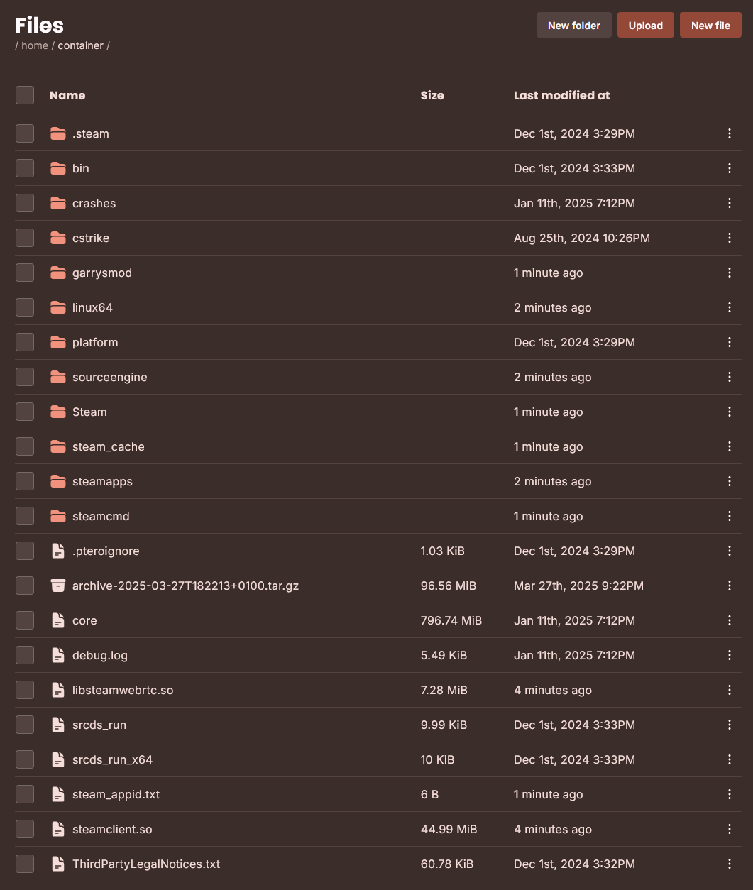 server console