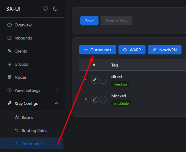 ipv6 create outbound